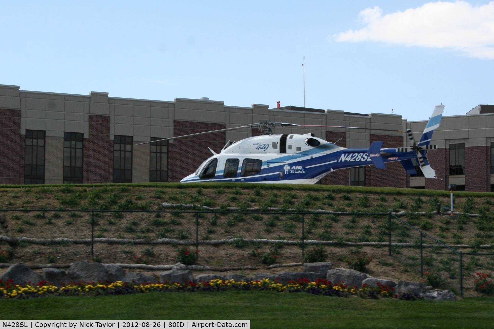N428SL, 2010 Bell 429 GlobalRanger C/N 57014, Parked at St. Lukes Hospital