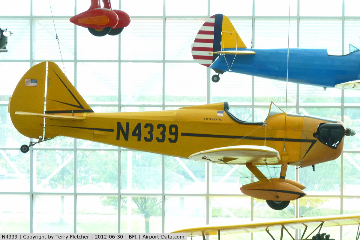 N4339, 1970 Bowers Fly Baby 1A C/N 68-15, 1970 Stabler-bowers Fly Baby 1-A, c/n: 68-15 at Seattle Museum of Flight