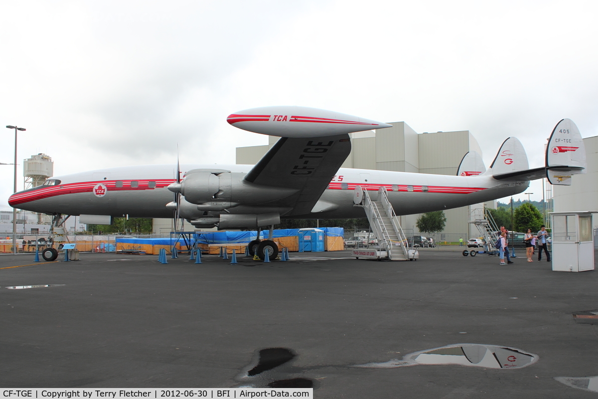 CF-TGE, 1954 Lockheed L-1049C Super Constellation C/N 4544, 1954 Lockheed L-1049C Super Constellation, c/n: 4544 at Seattle Museum of Flight