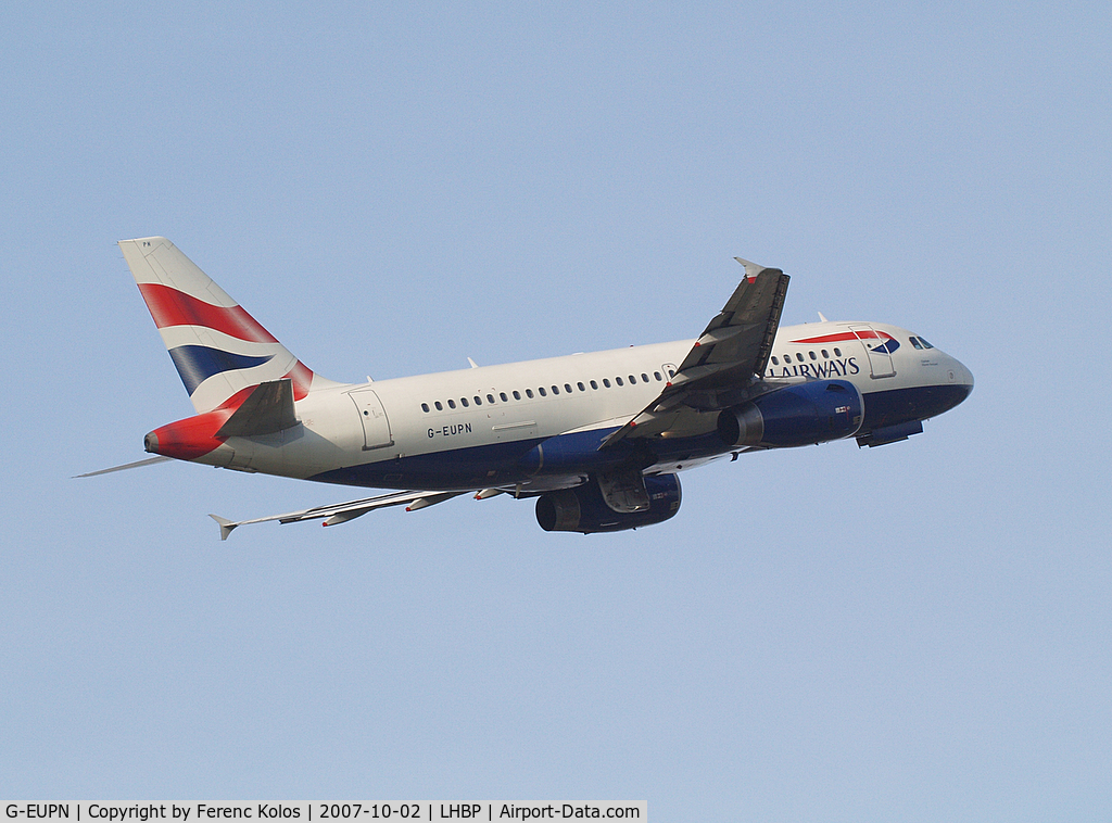 G-EUPN, 2000 Airbus A319-131 C/N 1261, Ferihegy