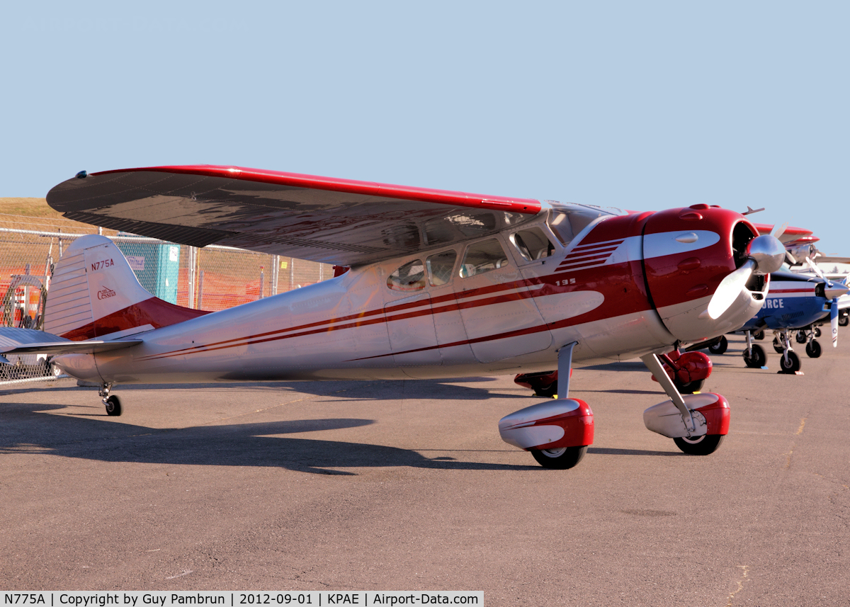 N775A, 1951 Cessna 195B Businessliner C/N 7631, Historic Flight Foundation 2012