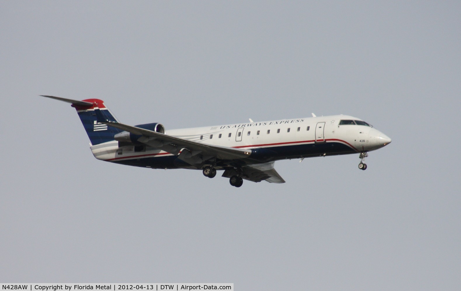 N428AW, 2002 Bombardier CRJ-200LR (CL-600-2B19) C/N 7695, US Airways CRJ