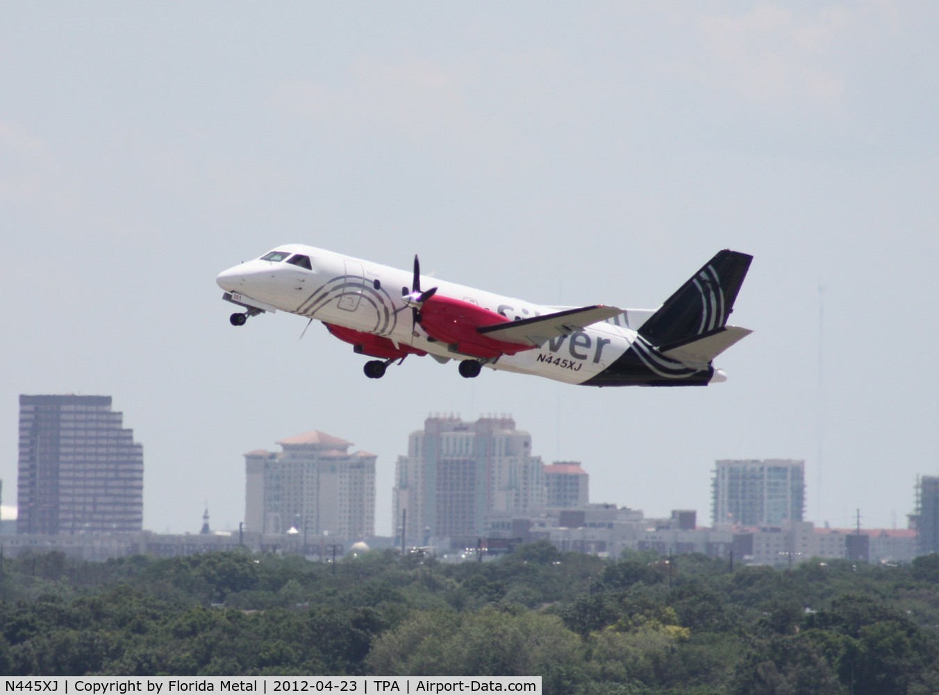 N445XJ, 1998 Saab 340B C/N 340B-445, Silver Airways Saab 340