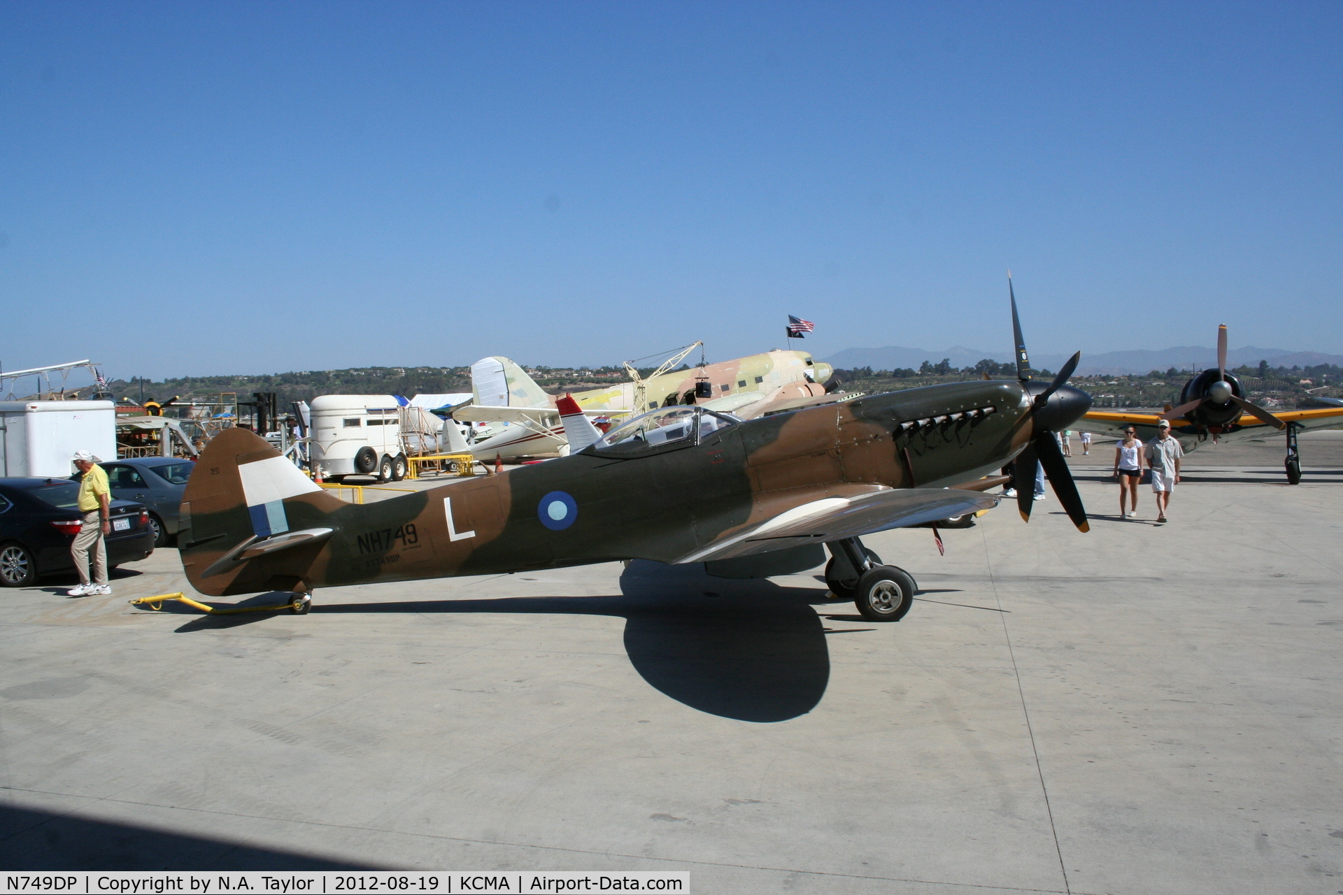 N749DP, 1945 Supermarine Spitfire XIV C/N 6S/583887, Camarillo Airshow 2012