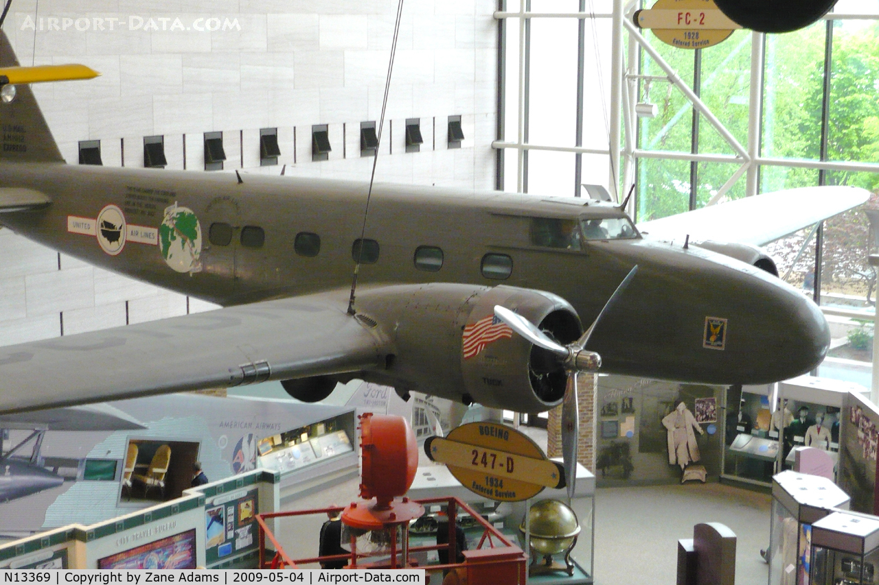 N13369, 1934 Boeing 247D C/N 1953, National Air and Space Museum - Photo by Hunter Adams