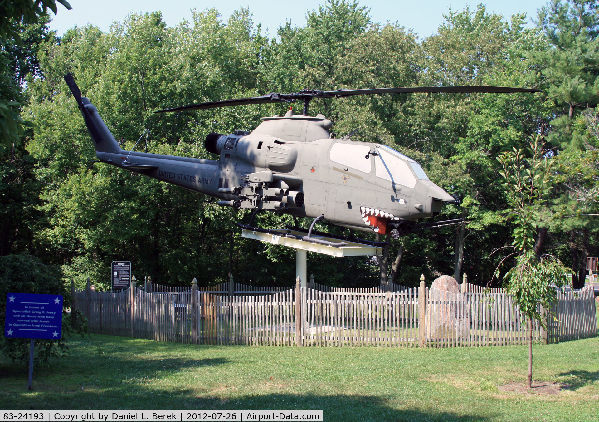 83-24193, 1983 Bell AH-1S Cobra C/N 22341, This Huey Cobra is on display on the eastern edge of Veterans Park, Hamilton, NJ.