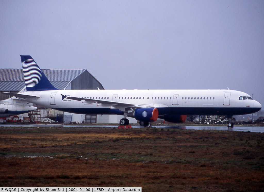 F-WQRS, 1999 Airbus A321-211 C/N 1012, Stored with titles removed and in last Sabena c/s...