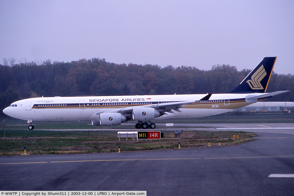 F-WWTP, 2003 Airbus A340-541 C/N 492, C/n 0492 - To be 9V-SGA