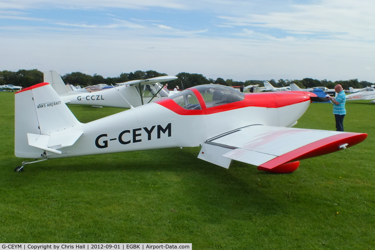 G-CEYM, 2007 Vans RV-6 C/N PFA 181A-14595, at the at the LAA Rally 2012, Sywell