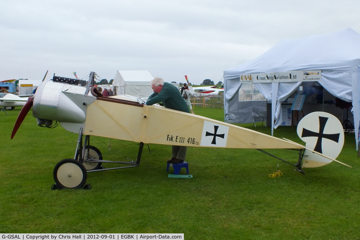 G-GSAL, 2008 Fokker EIII Replica C/N GS-101, at the at the LAA Rally 2012, Sywell