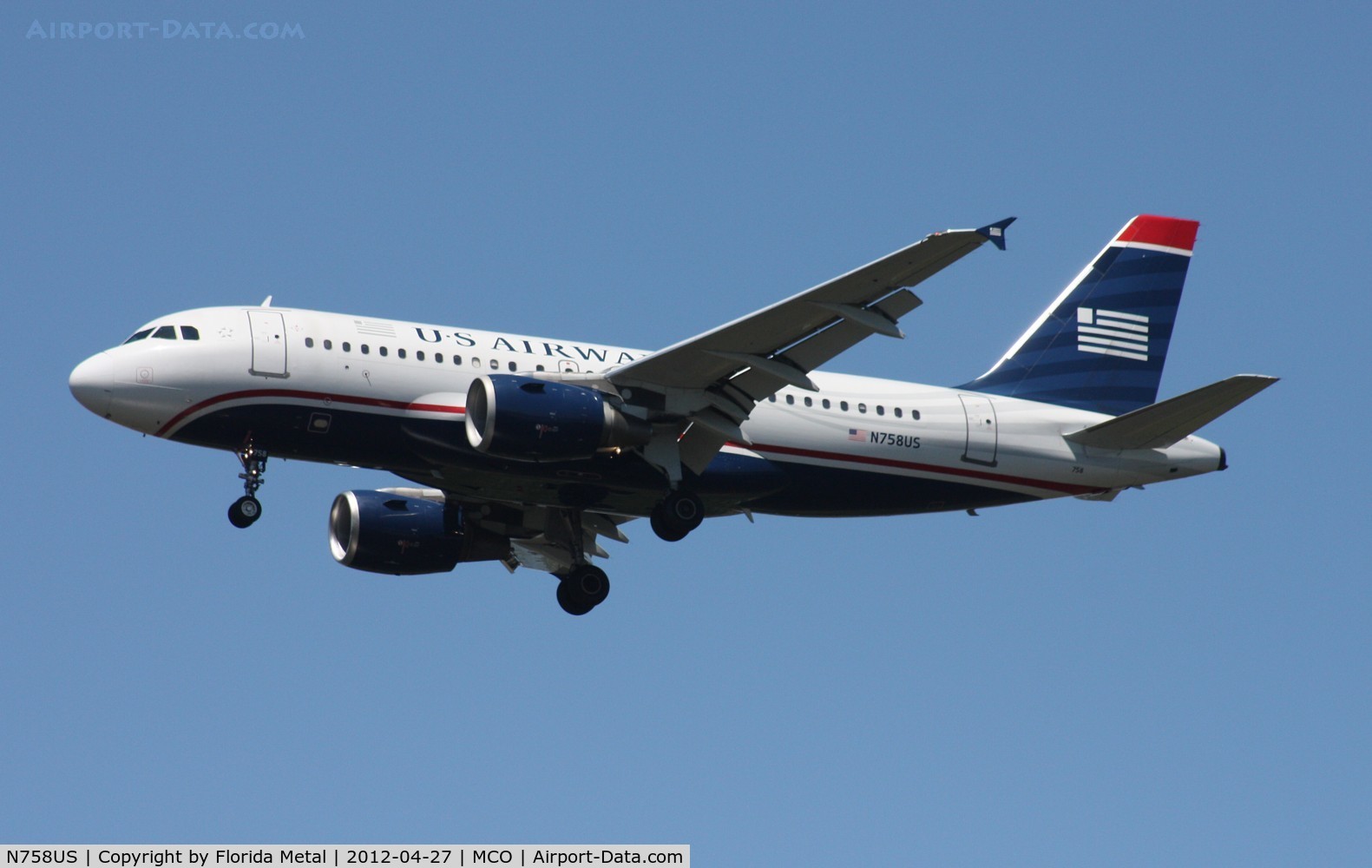 N758US, 2000 Airbus A319-112 C/N 1348, US Airways A319