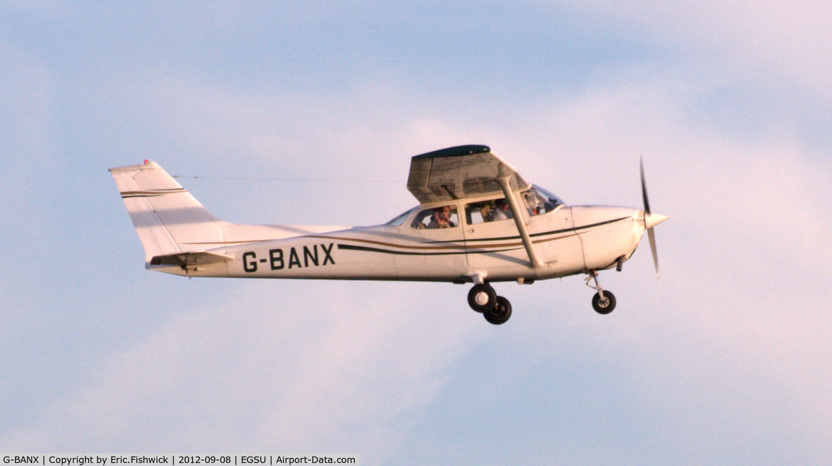 G-BANX, 1973 Reims F172M Skyhawk Skyhawk C/N 0941, 4. G-BANX departing The Duxford Air Show, Sept. 2012.