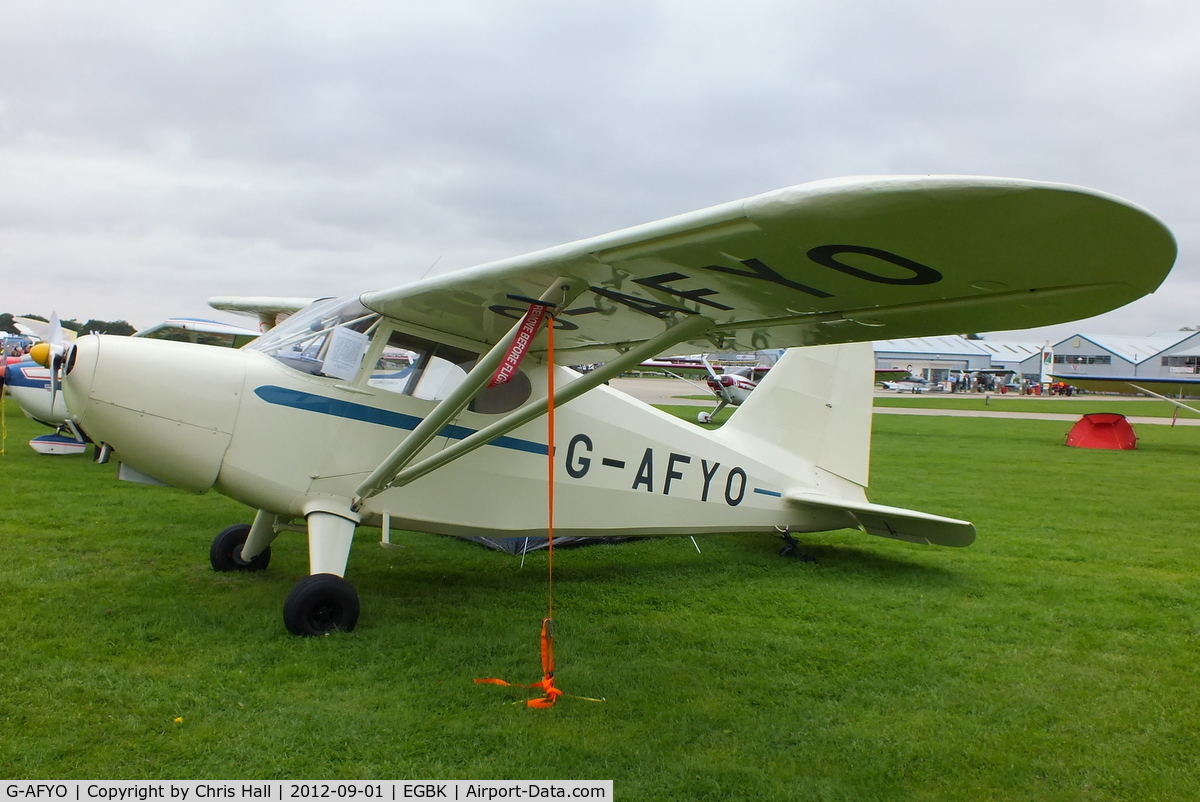 G-AFYO, 1939 Stinson HW-75 C/N 7039, at the at the LAA Rally 2012, Sywell