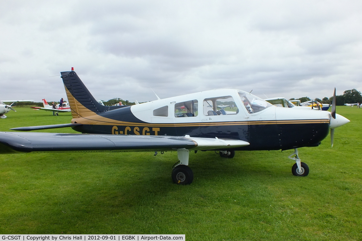 G-CSGT, 1988 Piper PA-28-161 Cherokee Warrior II C/N 2816069, at the at the LAA Rally 2012, Sywell