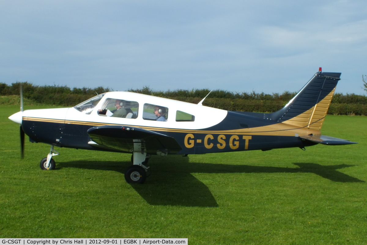 G-CSGT, 1988 Piper PA-28-161 Cherokee Warrior II C/N 2816069, at the at the LAA Rally 2012, Sywell