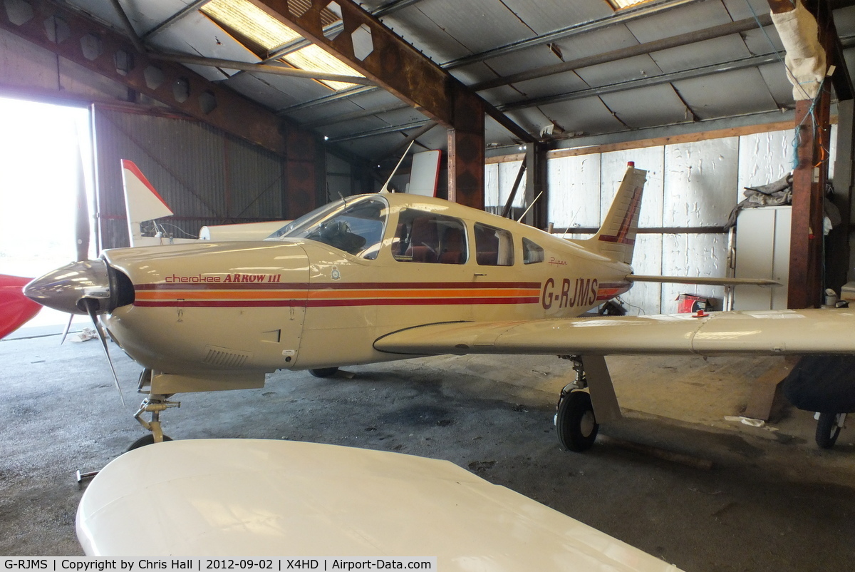 G-RJMS, 1978 Piper PA-28R-201 Cherokee Arrow III C/N 28R-7837059, at Crosland Moor Airfield
