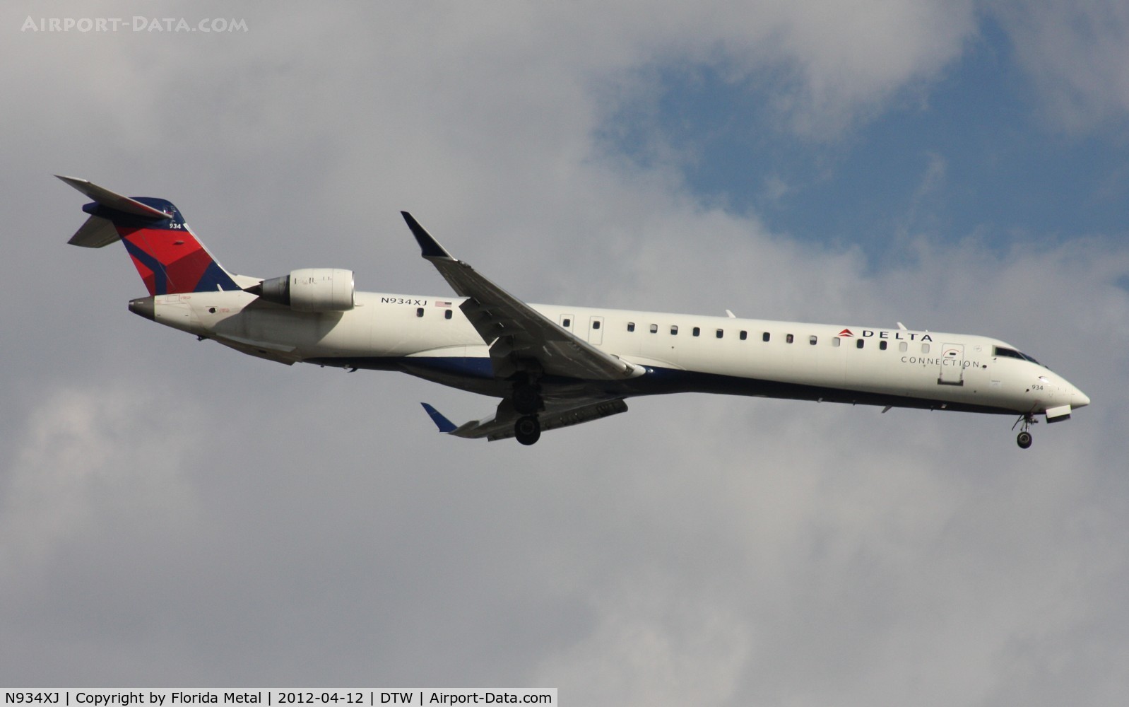 N934XJ, 2008 Bombardier CRJ-900ER (CL-600-2D24) C/N 15198, Mesaba CRJ-900