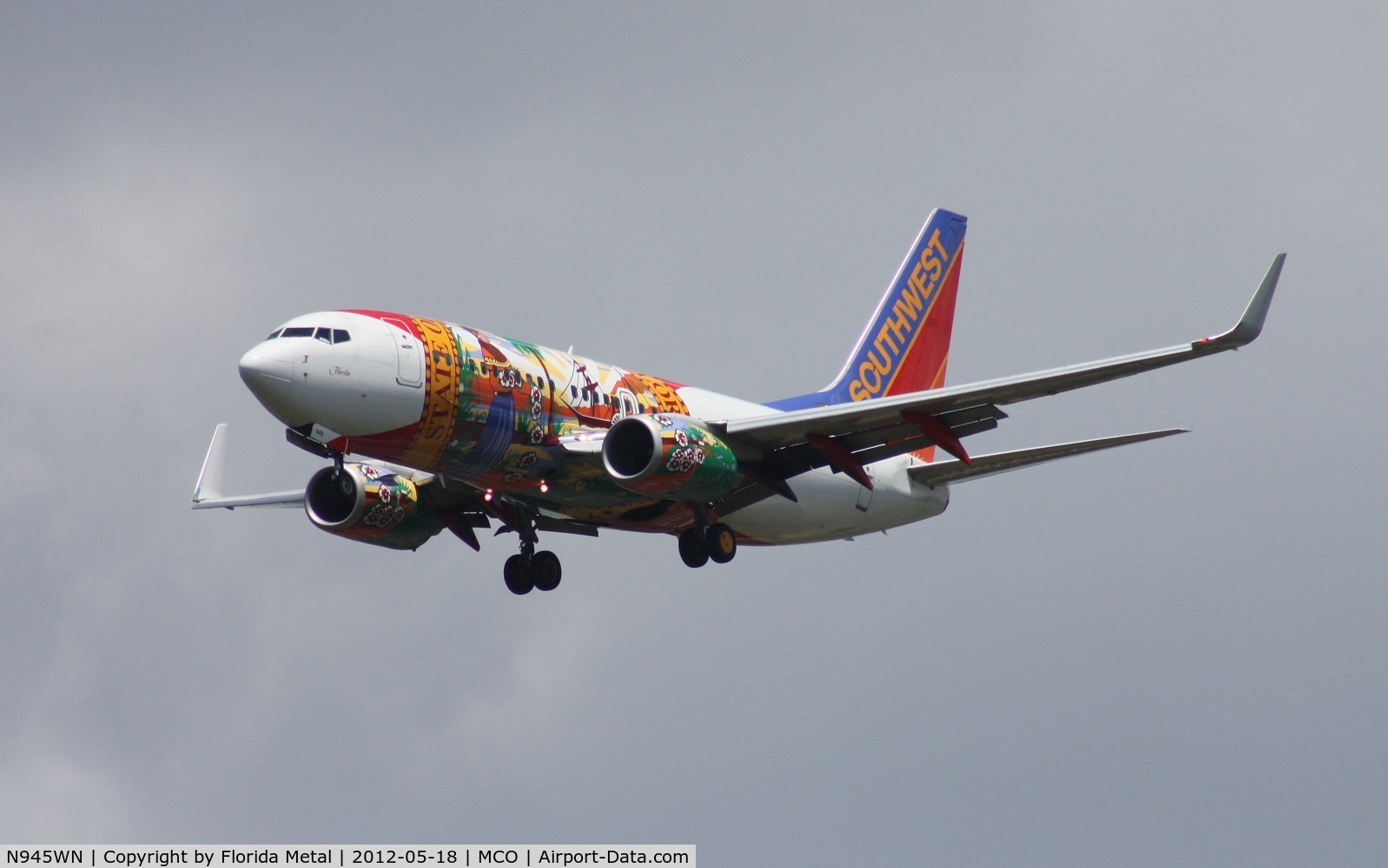 N945WN, 2010 Boeing 737-7H4 C/N 36660, Took me 2 years to get Florida One, didn't seem to come to Florida airports a lot