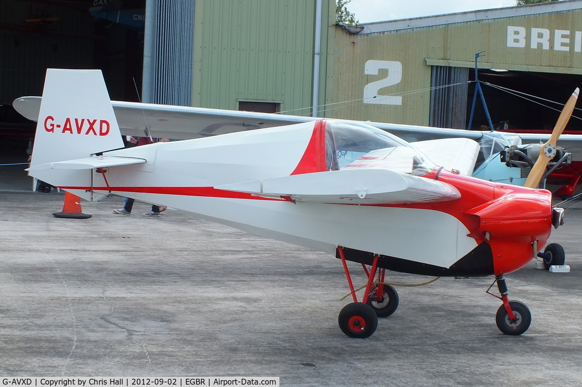 G-AVXD, 1967 Slingsby T.66 Nipper 3 C/N S109, At the Real Aeroplane Club's Wings & Wheels fly-in, Breighton