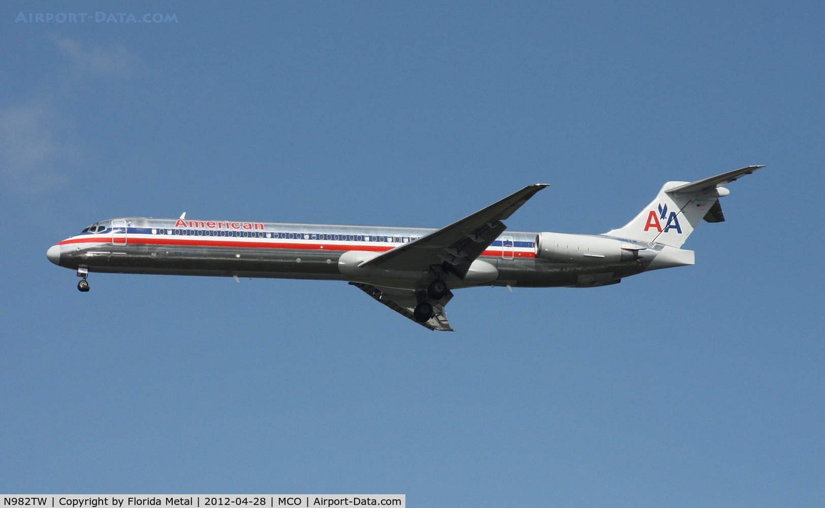 N982TW, 1999 McDonnell Douglas MD-83 (DC-9-83) C/N 53632, American MD-83