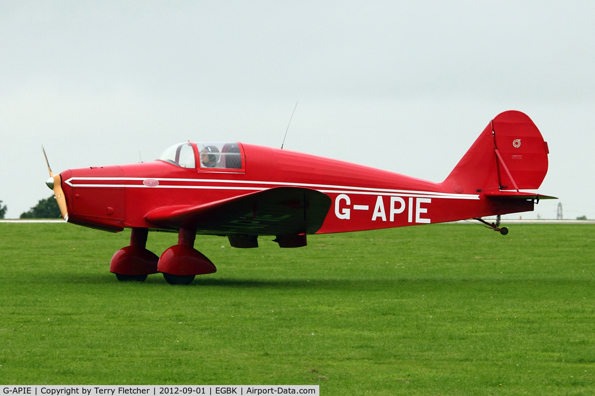 G-APIE, 1958 Tipsy Belfair C/N 535, A visitor to 2012 LAA Rally at Sywell