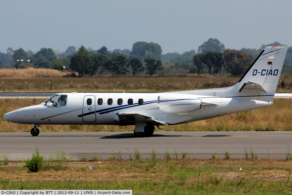 D-CIAO, 1981 Cessna 550 Citation II C/N 550-0255, taxiing after landing in 16