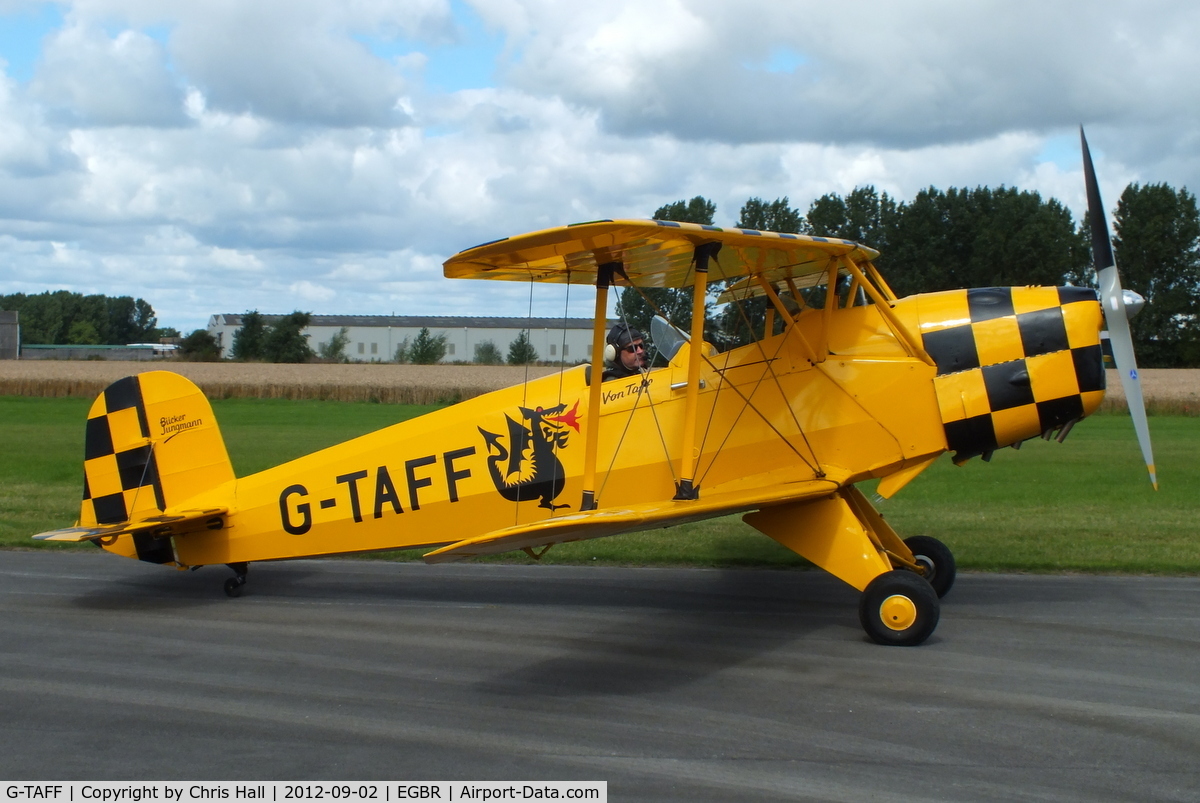 G-TAFF, 1957 CASA 1-131E Jungmann C/N 1129, At the Real Aeroplane Club's Wings & Wheels fly-in, Breighton