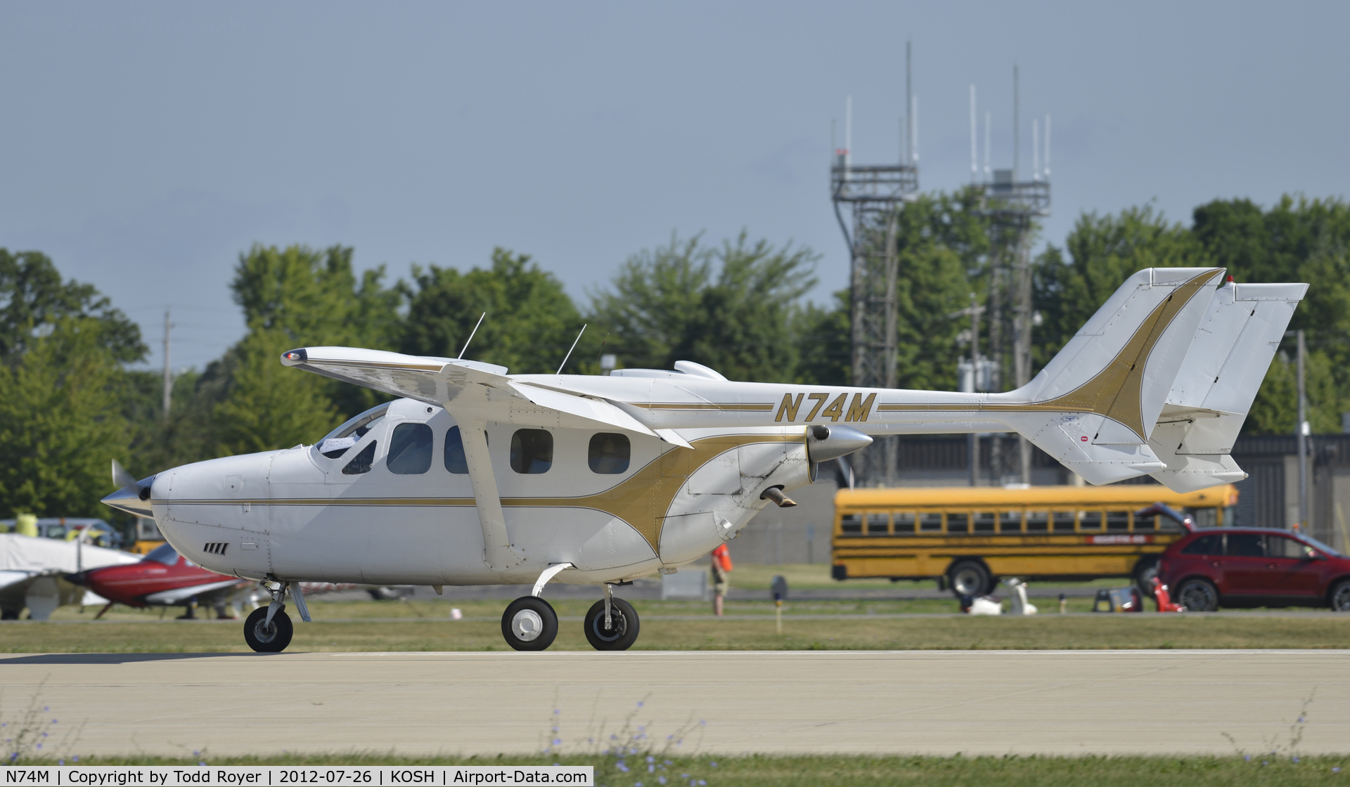 N74M, 1977 Cessna T337G Turbo Super Skymaster C/N P3370278, Airventure 2012