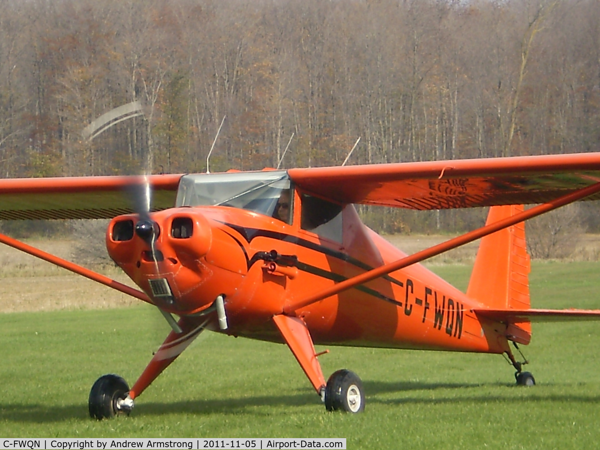 C-FWQN, 1949 Luscombe 8A C/N 6580, C-FWQN - Brussels, Ontario - Nov 2011 - Pilot - Robert Armstrong