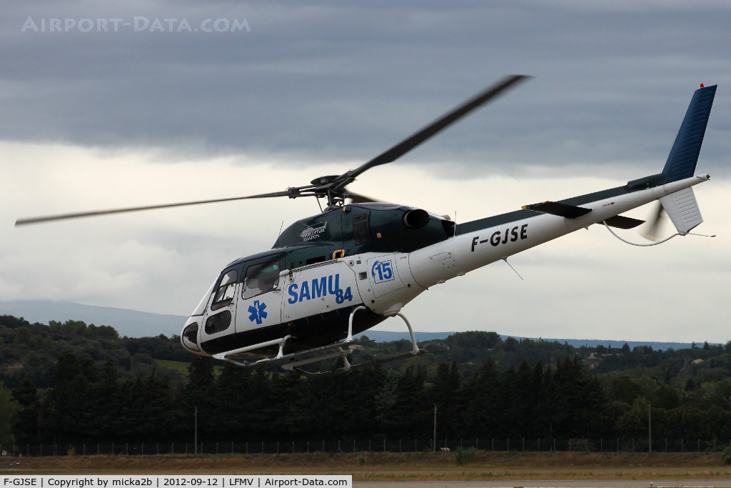 F-GJSE, Eurocopter AS-355N C/N 5225, Take off after refuelling