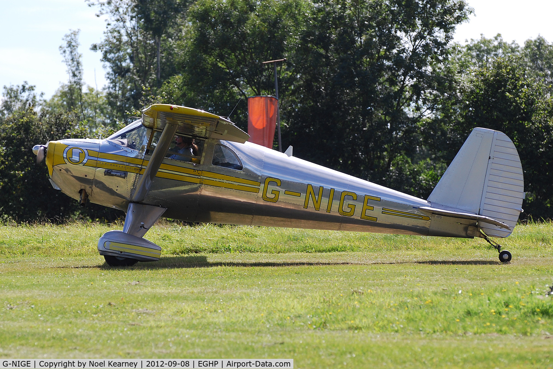G-NIGE, 1946 Luscombe 8E Silvaire C/N 3525, Photographed at the Vintage Fly-in at Popham Airfield Sept '12
