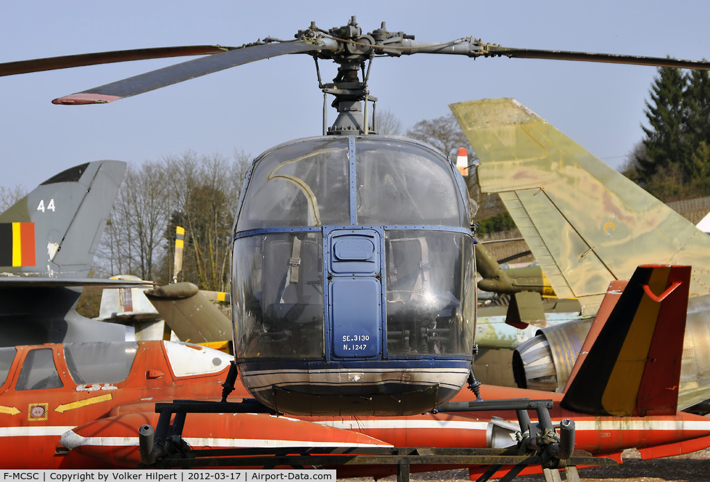 F-MCSC, Sud SE-3130 Alouette II C/N 1247, at Savigny-les-Beaune
