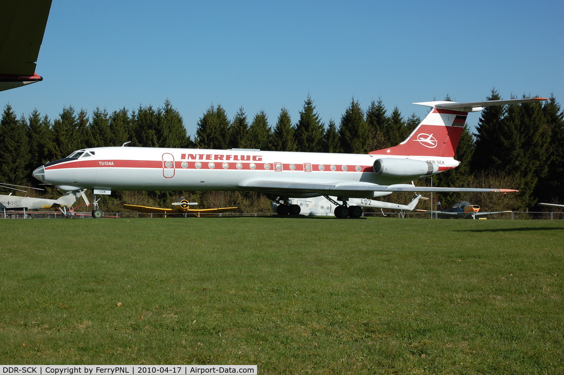 DDR-SCK, 1971 Tupolev TU-134AK C/N 1351304, Now a museum piece in Hermeskeil, Germany
