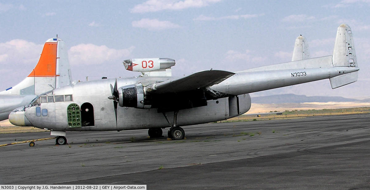 N3003, 1952 Fairchild C-119G-3E Flying Boxcar C/N 10737, At Greybull WY