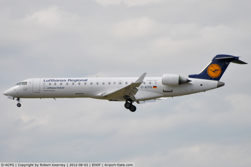 D-ACPG, 2002 Canadair CRJ-701ER (CL-600-2C10) Regional Jet C/N 10034, On short finals for r/w 25L