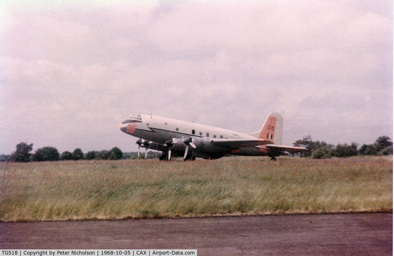 TG518, Handley Page Hastings C.5 C/N HP67/17, Hastings T.5 resident at Carlisle in October 1968.