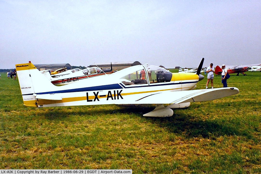 LX-AIK, 1974 Robin HR-200-120B C/N 43, Robin HR.200/120 Club [43] Wroughton~G 29/6/1986