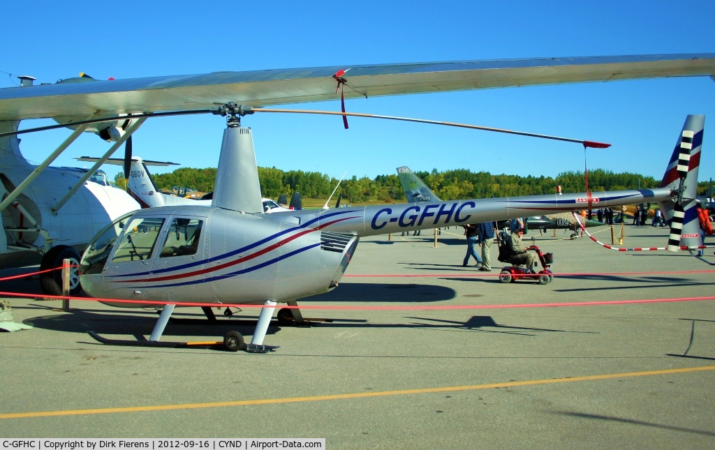 C-GFHC, 2008 Robinson R44 II C/N 12248, On display at the Vintage Wings of Canada Airshow.