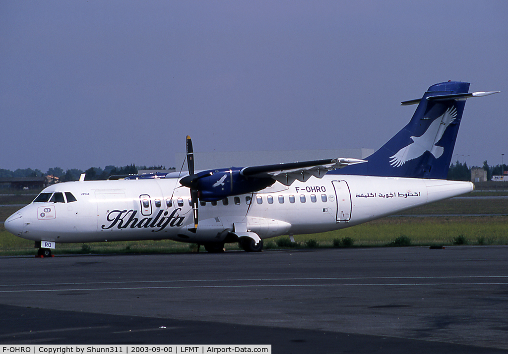 F-OHRO, 1992 ATR 42-320 C/N 304, Parked and stored...