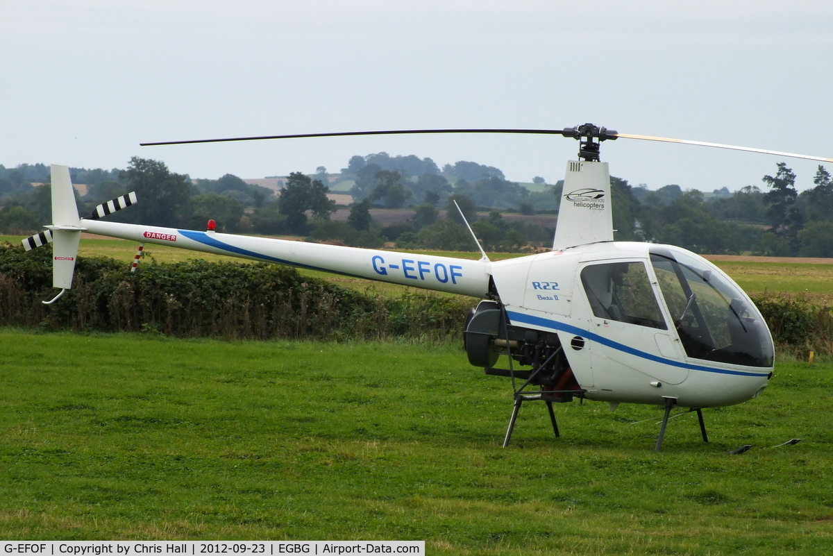 G-EFOF, 2004 Robinson R22 Beta C/N 3605, at Leicester Airport