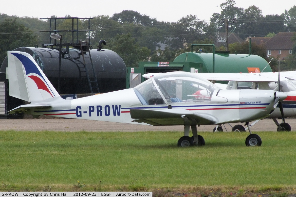 G-PROW, 2002 Aerotechnik EV-97 Eurostar C/N PFA 315-13968, at Peterborough Business Airport