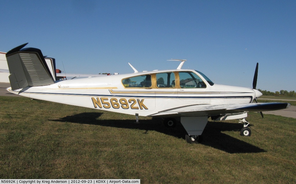 N5692K, 1964 Beech S35 Bonanza C/N D-7621, 2012 Lac Qui Parle County Airport Fly-in