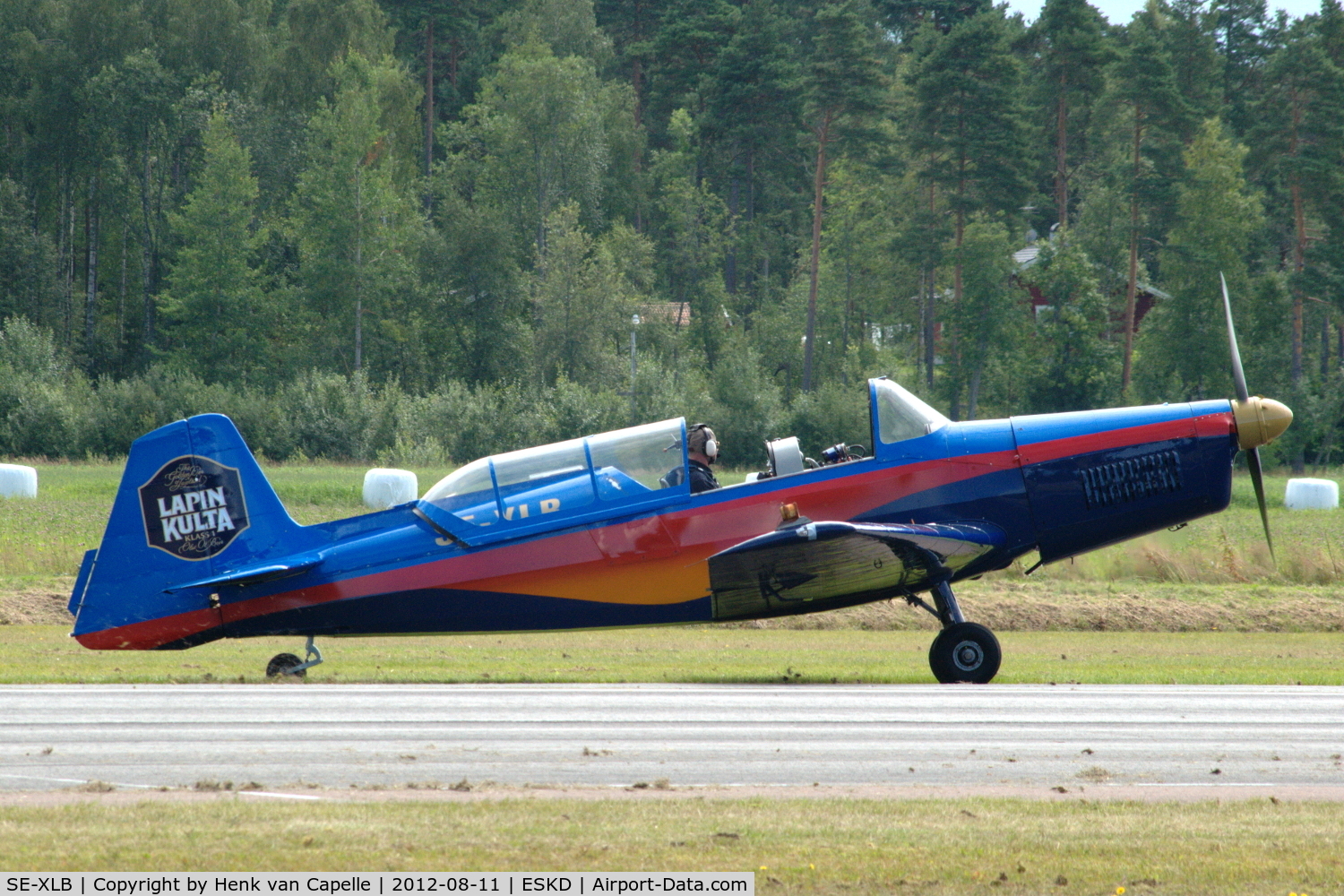 SE-XLB, 1970 Zlin Z-526F Trener Master C/N 1114-771, Zlin Z-526F taxying at Dala-Järna airfield, Sweden.