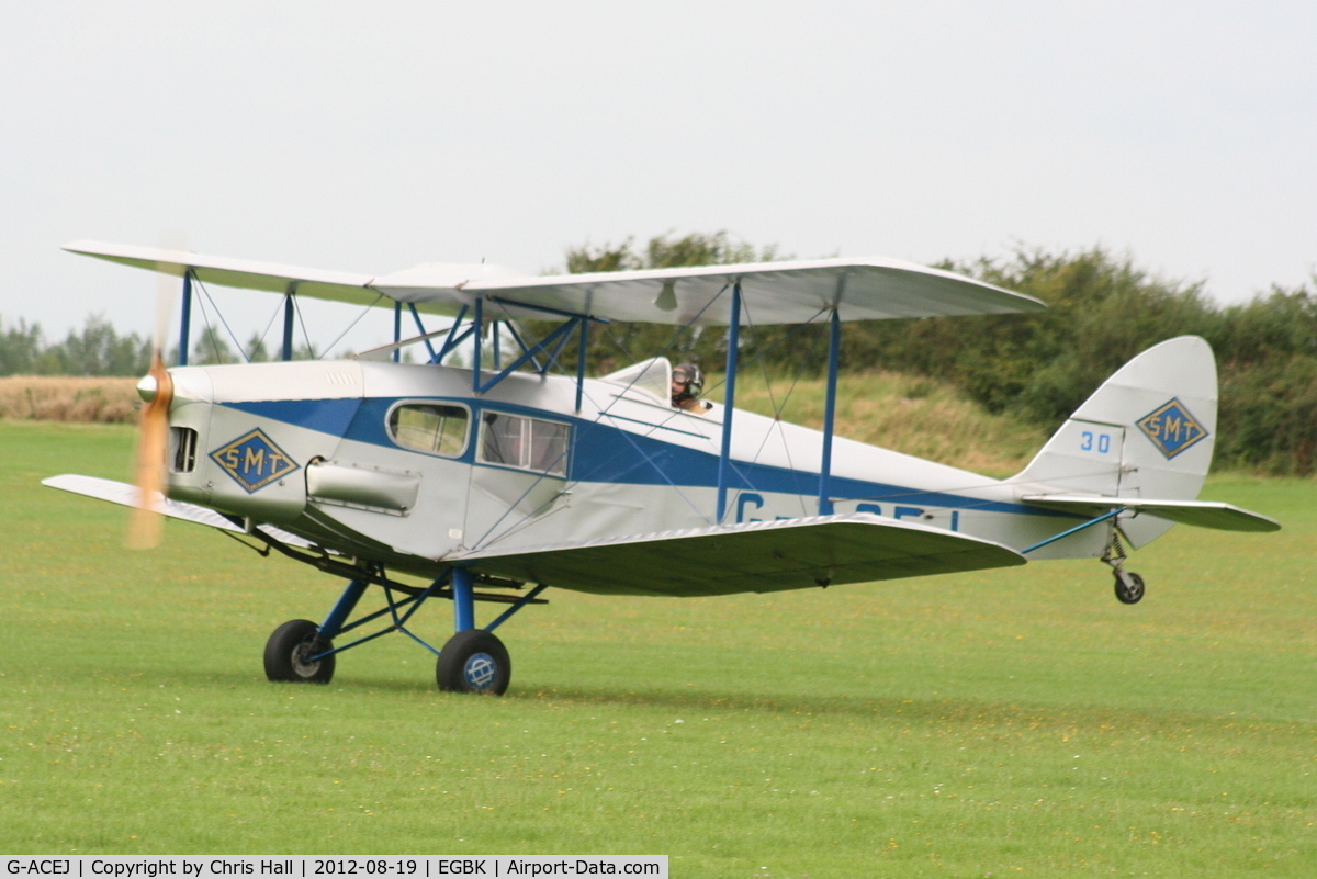 G-ACEJ, 1933 De Havilland DH.83 Fox Moth C/N 4069, at the 2012 Sywell Airshow