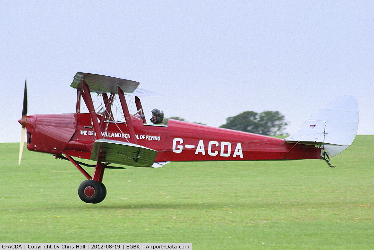 G-ACDA, 1934 De Havilland DH-82A Tiger Moth II C/N 3175, at the 2012 Sywell Airshow