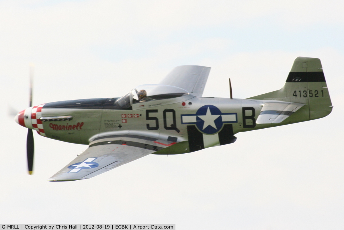 G-MRLL, 1943 North American P-51D Mustang C/N 109-27154, at the 2012 Sywell Airshow