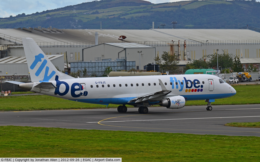 G-FBJC, 2011 Embraer 175STD (ERJ-170-200) C/N 17000328, About to depart from George Best Belfast City Airport.