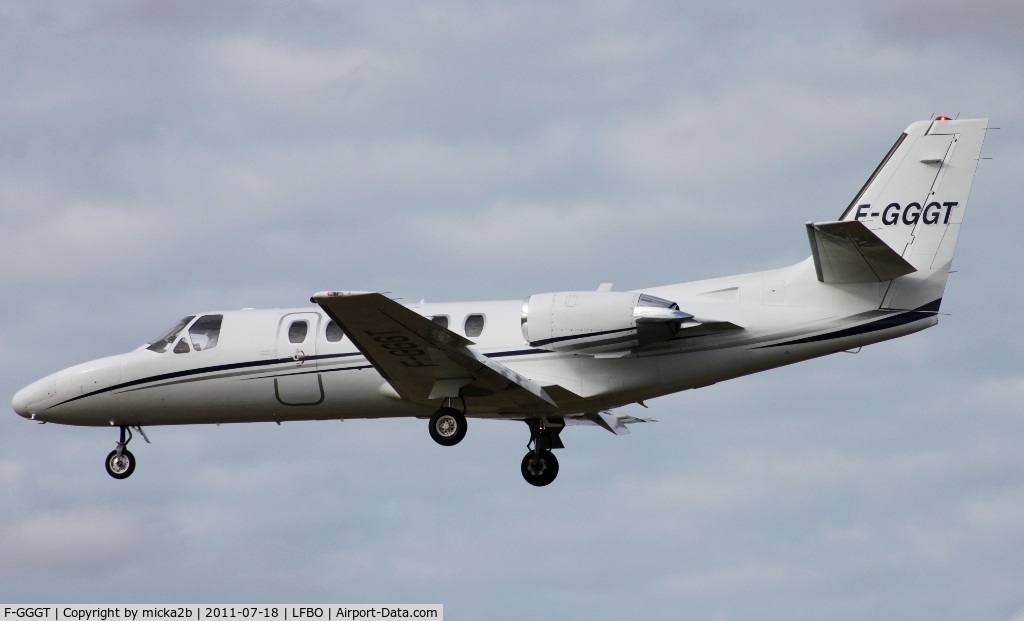 F-GGGT, Cessna F550 Citation II C/N F550-0611, Landing