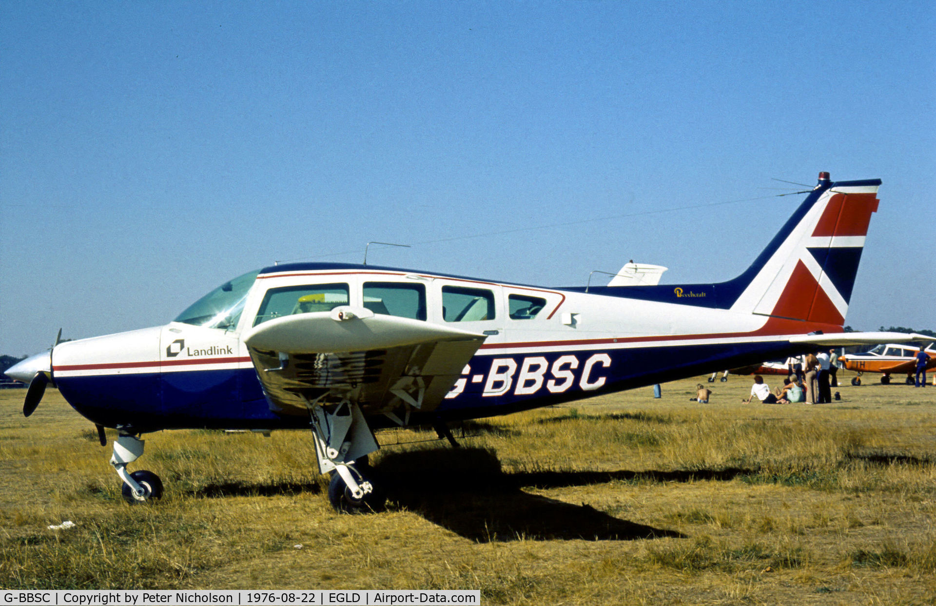 G-BBSC, 1973 Beech B24R Sierra C/N MC-217, Beech 24R Sierra as seen at Denham Aerodrome in the Summer of 1976.