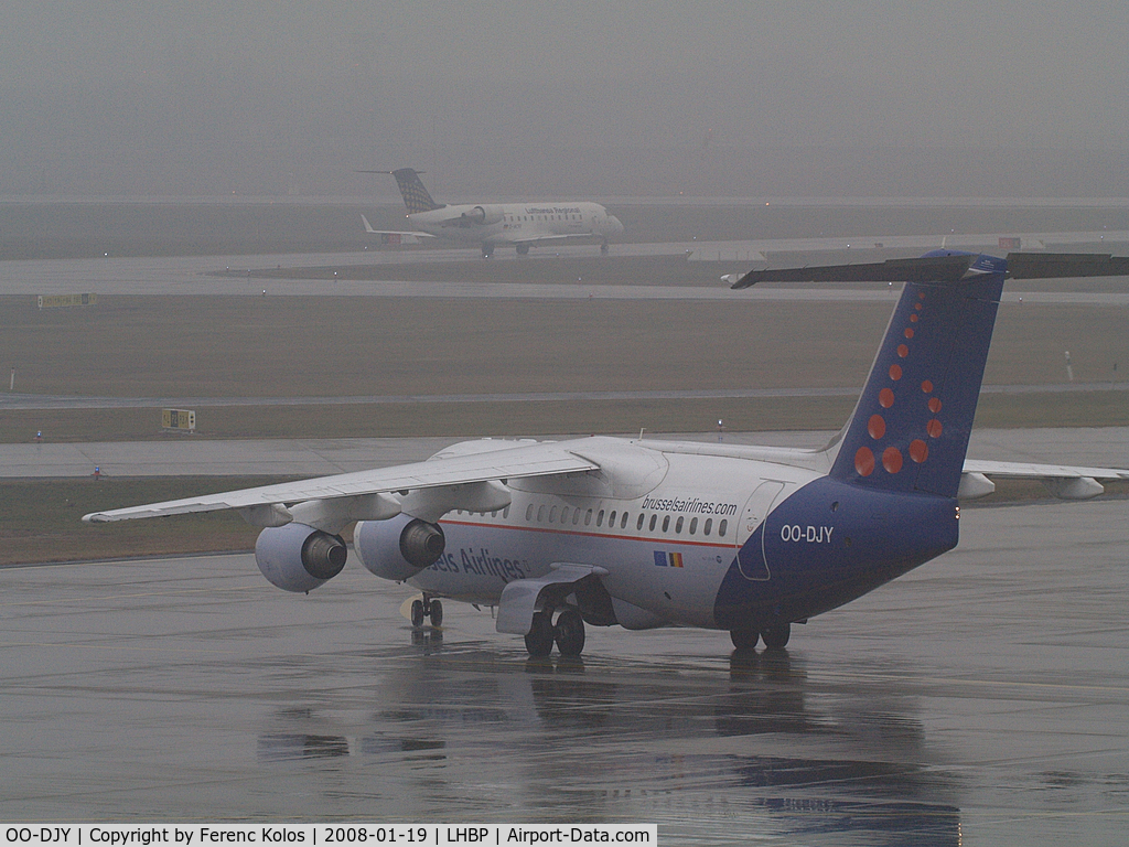 OO-DJY, 1997 British Aerospace Avro 146-RJ85 C/N E.2302, Ferihegy